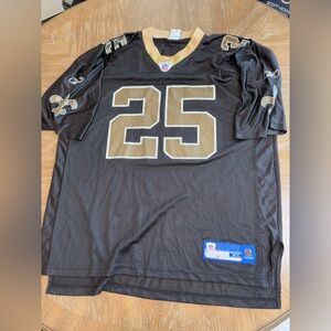 Vintage New Orleans Saints Reggie Bush 25 Reebok  Black NFL Jersey